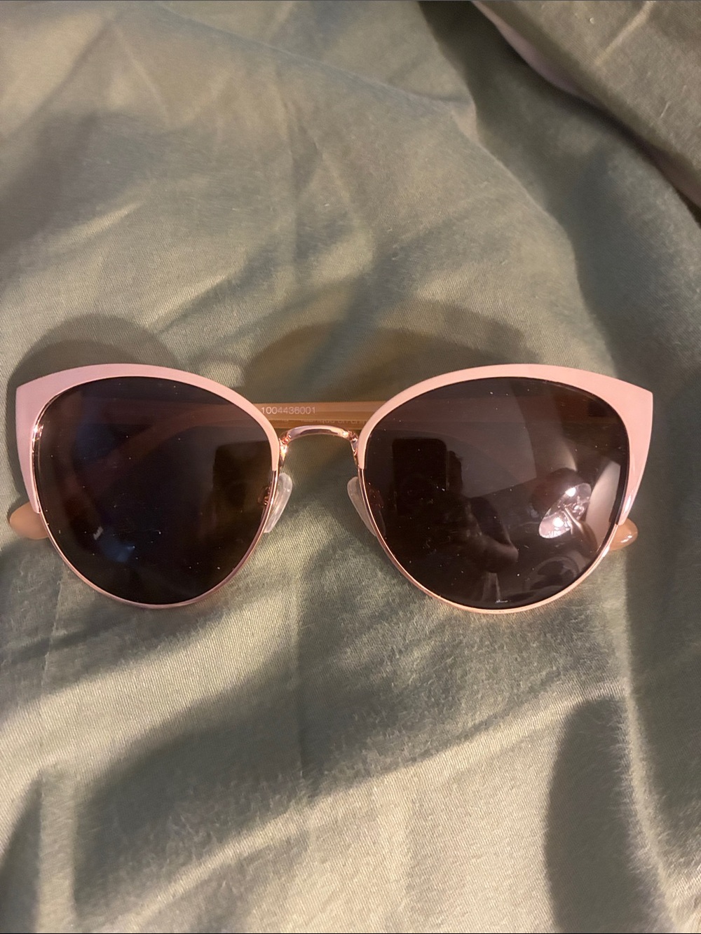 Rachel Zoe Pink Cat-Eye Sunglasses with Dark Lenses